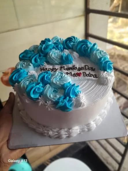 ভ্যানিলা স্পঞ্জ কেক – ব্লু হোয়াইট রোজেট ম্যারেজ ডে 2