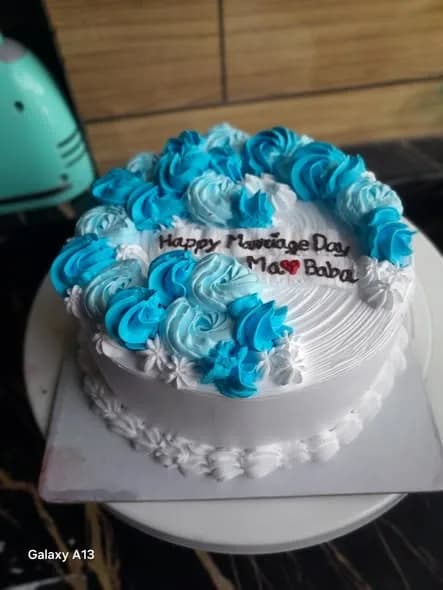 ভ্যানিলা স্পঞ্জ কেক – ব্লু হোয়াইট রোজেট ম্যারেজ ডে 3