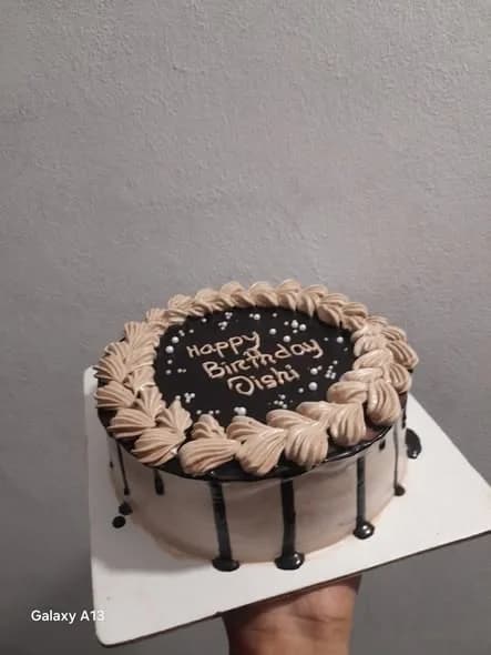 চকলেট স্পঞ্জ কেক – গানাশ ও মোকা শেল বর্ডার 4