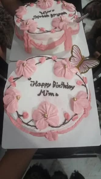 ভ্যানিলা কেক – পিংক ব্লসম ব্রাঞ্চ ও বাটারফ্লাই 2