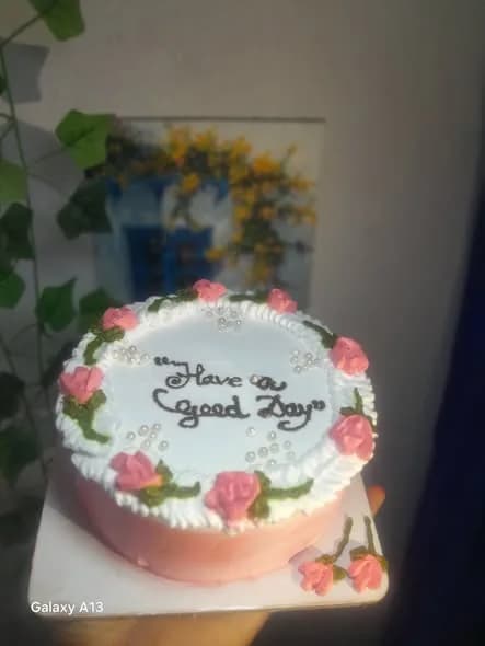 ভ্যানিলা স্পঞ্জ কেক – পিংক রোজবাড ও পার্ল রিং 2