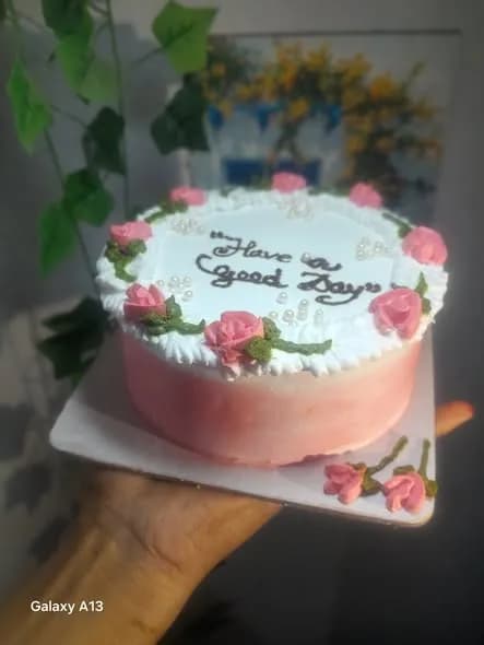 ভ্যানিলা স্পঞ্জ কেক – পিংক রোজবাড ও পার্ল রিং 4