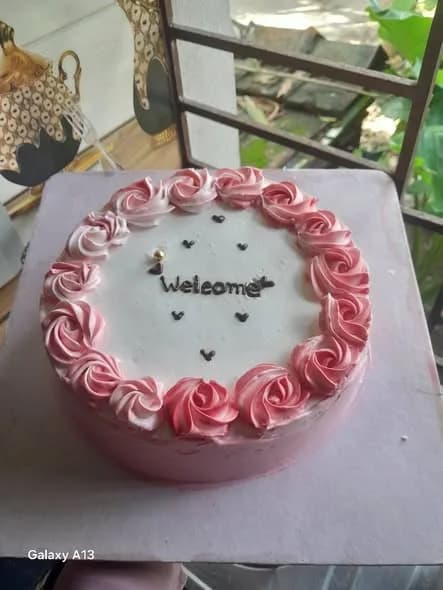 ভ্যানিলা কেক – পিংক রোজেট ওয়েলকাম
