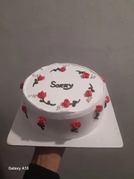 ভ্যানিলা স্পঞ্জ কেক – রেড টিউলিপ ও পার্ল 2