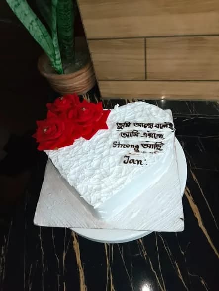 রসমালাই কেক – রেড রোজ হার্ট শেপ 2