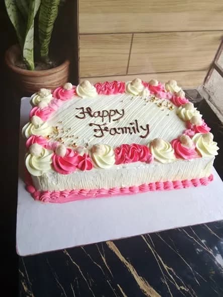 রসমালাই কেক – পিংক হোয়াইট রোজেট স্কয়ার 2