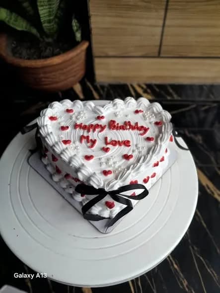 রসমালাই কেক – হোয়াইট হার্ট ও ব্ল্যাক রিবন 2