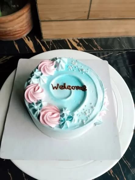 ভ্যানিলা কেক – টিল ও পিংক রোজেট