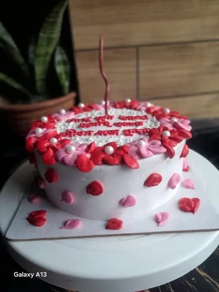 ভ্যানিলা স্পঞ্জ কেক – রেড পিংক পেটাল 2