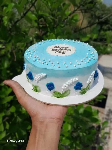 ভ্যানিলা স্পঞ্জ কেক – স্কাই ব্লু পার্ল ডট 2