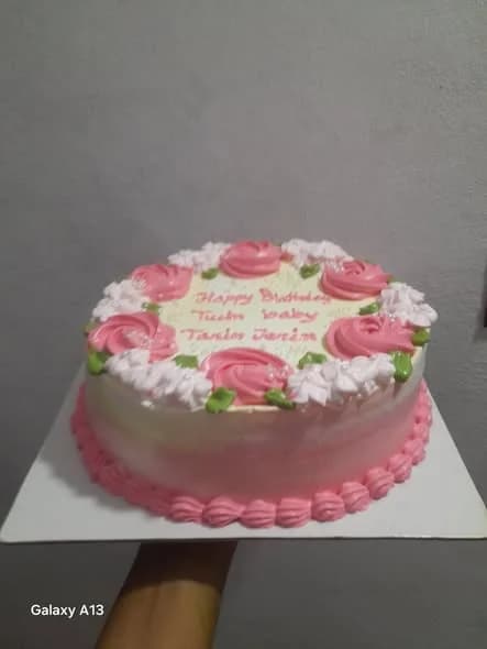 ভ্যানিলা স্পঞ্জ কেক – পিংক রোজেট রিং 2