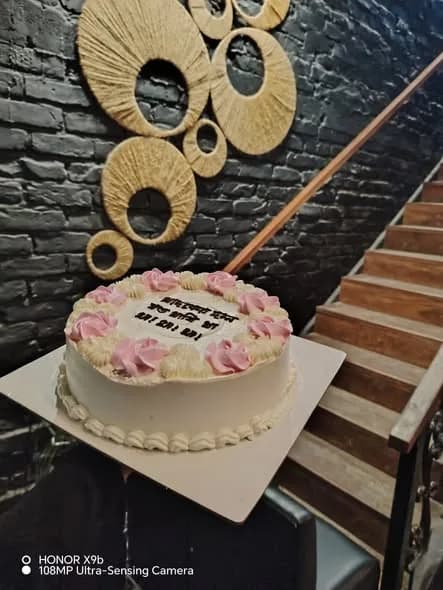 ভ্যানিলা স্পঞ্জ কেক – পিংক ও হোয়াইট রোজেট রিং 2