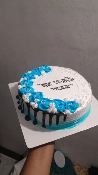 ভ্যানিলা স্পঞ্জ কেক – ব্লু রোজেট হাফ মুন 2