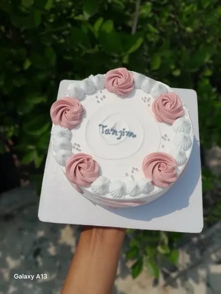 ভ্যানিলা স্পঞ্জ কেক – ডাস্টি রোজ রোজেট 2