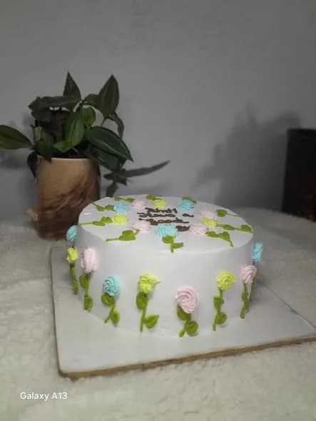 ভ্যানিলা স্পঞ্জ কেক – হোয়াইট মিনি রোজবাড ভাইন 2
