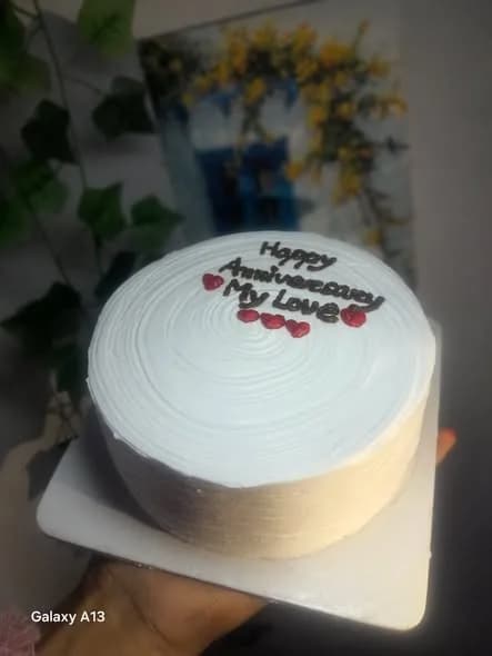 ভ্যানিলা স্পঞ্জ কেক – হোয়াইট স্পাইরাল অ্যানিভার্সারি 3